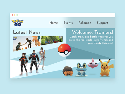 Pokémon GO Webpage Redesign