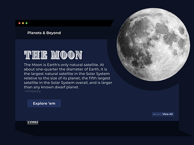 Planets & Beyond WebDesign Series - #1. Moon design macbook minimal mobile moon sketch ui ui ux ux web design