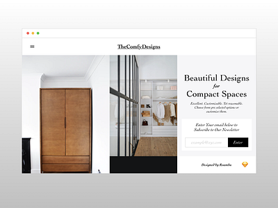 Minimalistic Webpage Design design macbook minimal sketch ui ux wardrobe web design