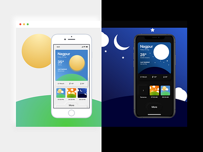 Weather App app design macbook playful sketch ui ux weather web design