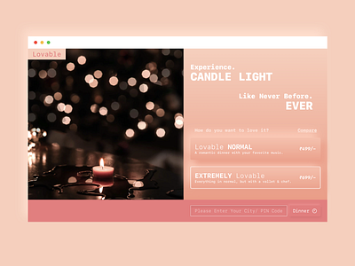 Candle Light Dinner WebDesign