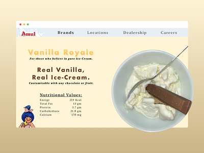 Amul Ice Cream WebDesign branding design macbook sketch ui ux web design
