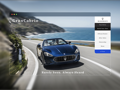 Maserati WebDesign Concept branding car design dribbble macbook maserati sketch ui ux web design