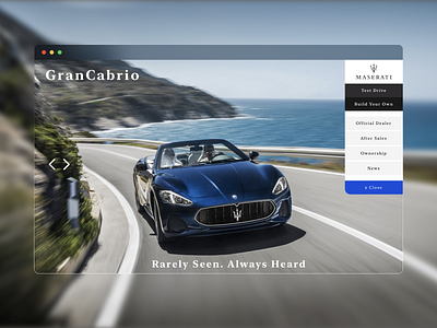 Maserati WebDesign Concept