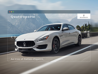 Maserati WebDesign Concept branding car design dribbble logo macbook maserati sketch ui ux web design