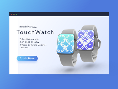 TouchWatch WebDesign Concept branding design graphic design illustration logo macbook sketch smartwatch ui ux watch web design