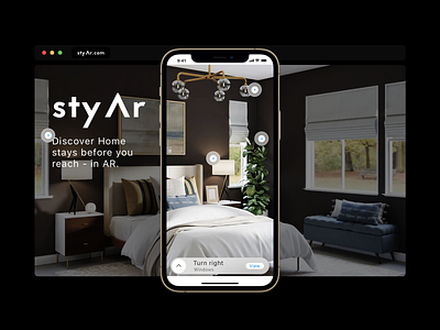 styAr - AR Booking App & Website adobe app apple ar augmented reality branding design dribbble home homestays hotel logo macbook sketch ui unsplash ux web design