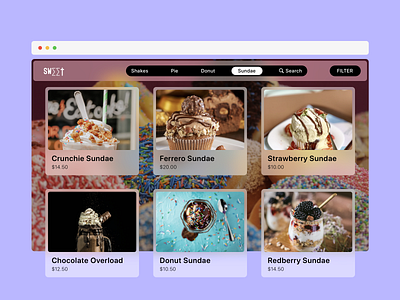 Sundae Sweet Store branding design ice cream macbook shop sketch sundae sweet sweets ui ux web design