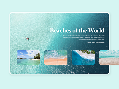 Beaches of the World branding design macbook sketch ui ux web design