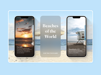 Beaches of the World (Mobile) app branding design macbook sketch ui ux web design