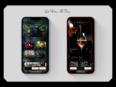The Wineyard - UI Design Concept app branding design interaction logo macbook sketch ui ux web design wine