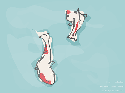 Calm: Koi design fish illustration illustrator koi koi fish ui vector water