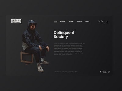 Web Delinquent Society Web branding ui visual design