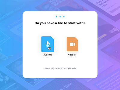 File Selector: Button Interactions animation app button button design design hover interface material podcasts pressed product transition ui ux video editor web web design website