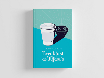 Breakfast at Tiffany's book book cover coffee design diamond dribbble gestalt graphic graphicdesign illustration minimal script typography vector weeklywarmup
