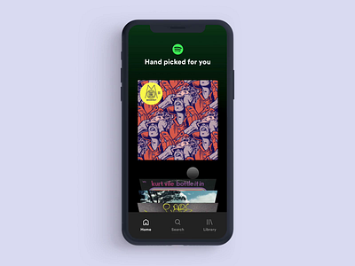 Spotify Album Select (crate digging) android app app design design feed interaction interface ios mobile mobile ui motion music product prototype spotify transition ui uiux ux