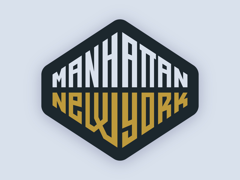 Manhattan design graphic lettering manhattan new york nyc sticker type typography wordmark