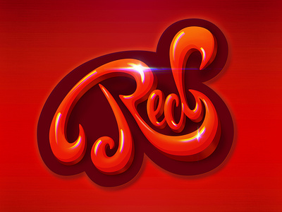 Red lettering design illustration lettering typography