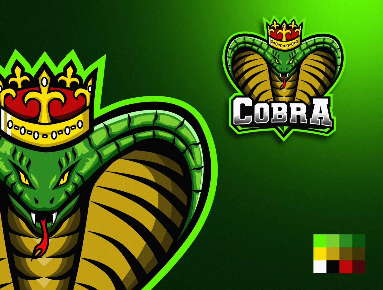 Premium Vector | Cobra snake mascot character for gaming and esport logo  design