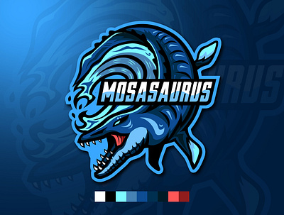 Mosasaurus Logo branding design esports esports logo illustration logo mascot mascot logo sports vector