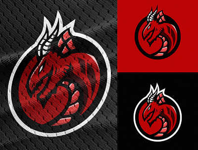 Simple Dragon Mascot Logo branding design esports esports logo illustration logo mascot mascot logo sports vector