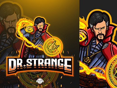 Dr. Strange Mascot Logo branding design esports esports logo illustration logo mascot mascot logo sports vector