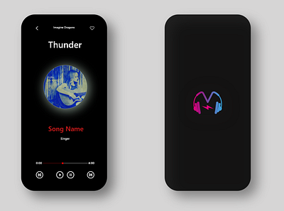 Music App app branding design icon illustration logo music music app music art music player musician typography ui ux vector