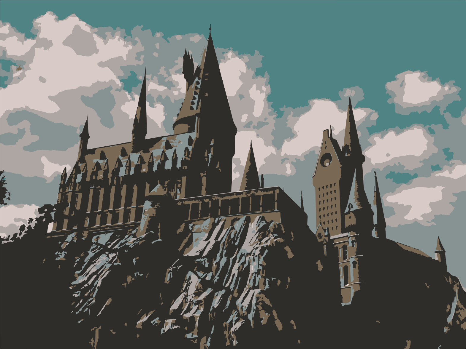 Hogwarts by JOSEPH K IYPE on Dribbble