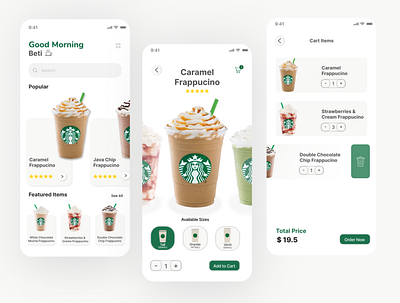 Starbucks UI Mobile Apps app design ui ux