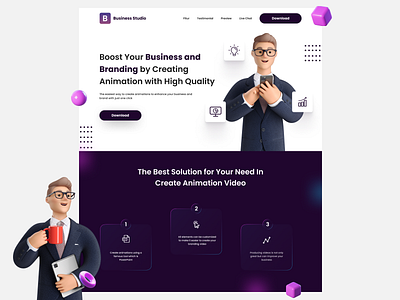 Video Marketing Solution Landing page