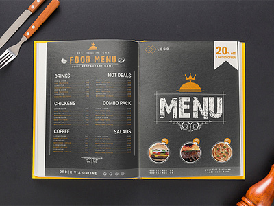 Food Menu Design Concept artwork food menu illustration menu menu bar menu card menu design