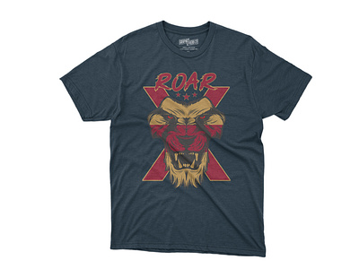 Roar- Lion face T-shirt design concept