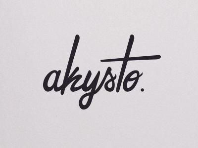 akysto. branding calligraphy design graphic graphic design hand lettering logo portfolio typeface typography