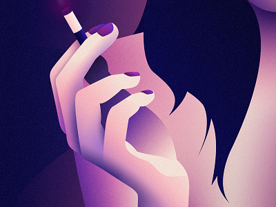 Purple and smoke design flat illustration minimalist pink shapes smoke vector