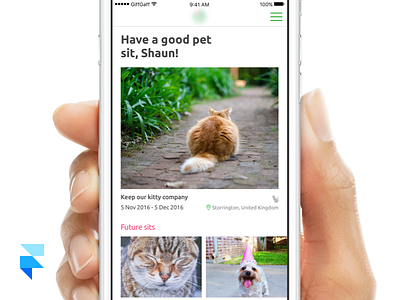 A pet sitting application app framer houses iphone mobile pet sitting property sharing economy
