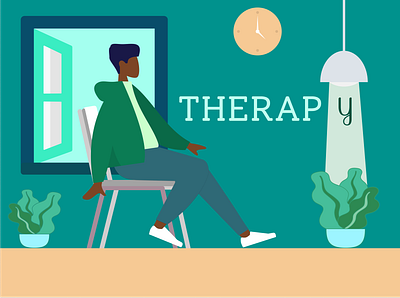 TherapY app calm illustration mental health peace