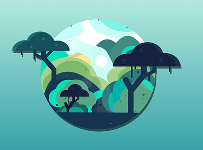 Wonderland "VERDE" circle graphic design green illustraion illustrator nature