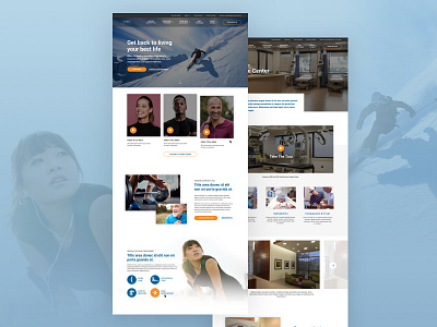 Sports Medicine Website Redesign clean flat design homepage marketing ui web design