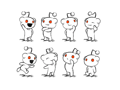 Snoo Character Sheet 3d character illustration mascot reddit reddit design snoo