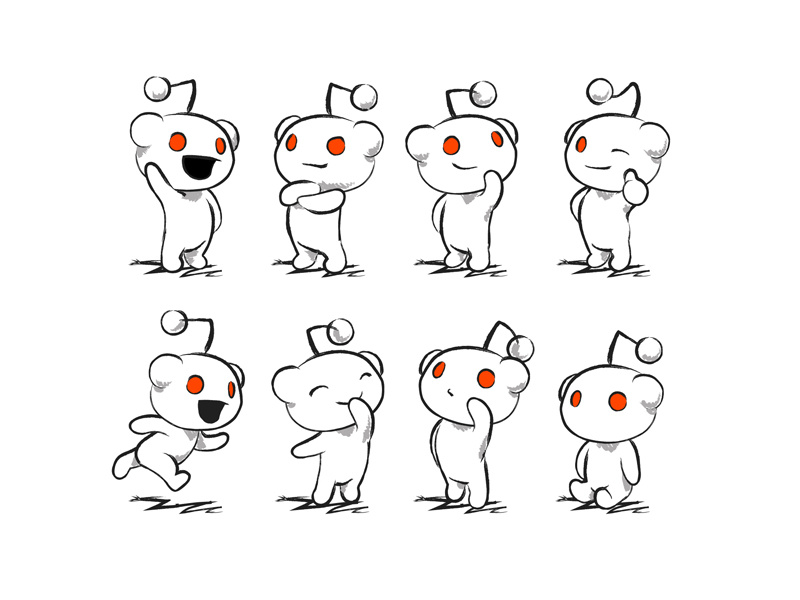 Snoo Character Sheet reddit design reddit snoo illustration 3d mascot chara...