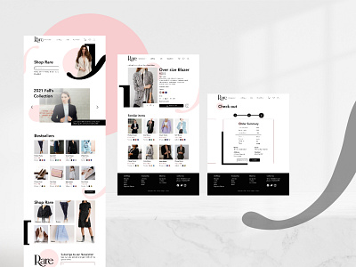 Rare E-commerce website adobe xd branding design fashion website figma landing page logo ui ui design web design website design