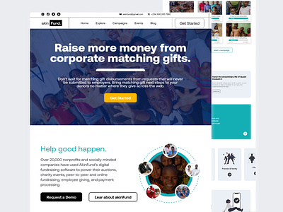 AkinFund Website akinfund branding design landingpage ui visual design