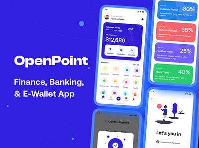 OpenPoint Finance, Banking & E-wallet App design openpoint ui uidesign uiux