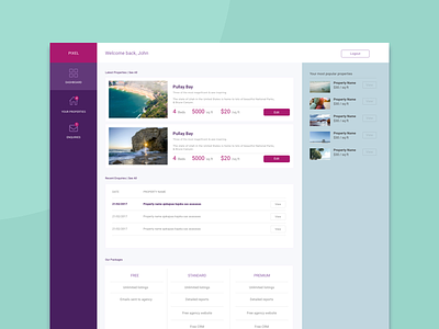 Pixel admin dashboard interface property purple ui ux web webdesign
