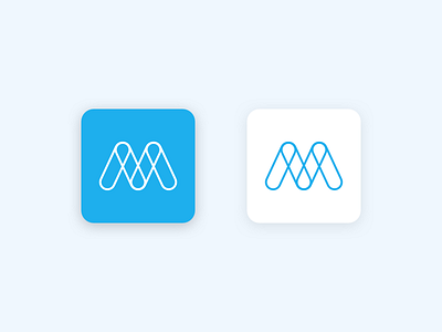 Logo Expoloration app blue brand branding icon identity ios logo m