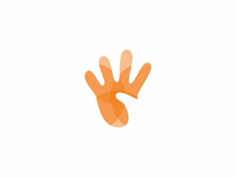 Logo concept branding design gradient hand logo mark