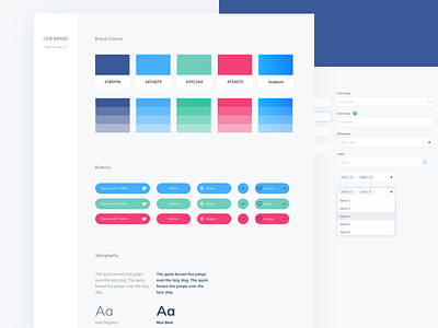 Ui Style Guide buttons design system guide interface library style style guide ui web website