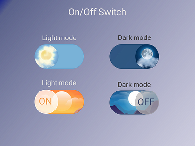 Daily UI #15 dailyui dailyuichallenge dark mode design light mode switch switch button switch off switch on ui