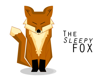 The Sleepy Fox design flat