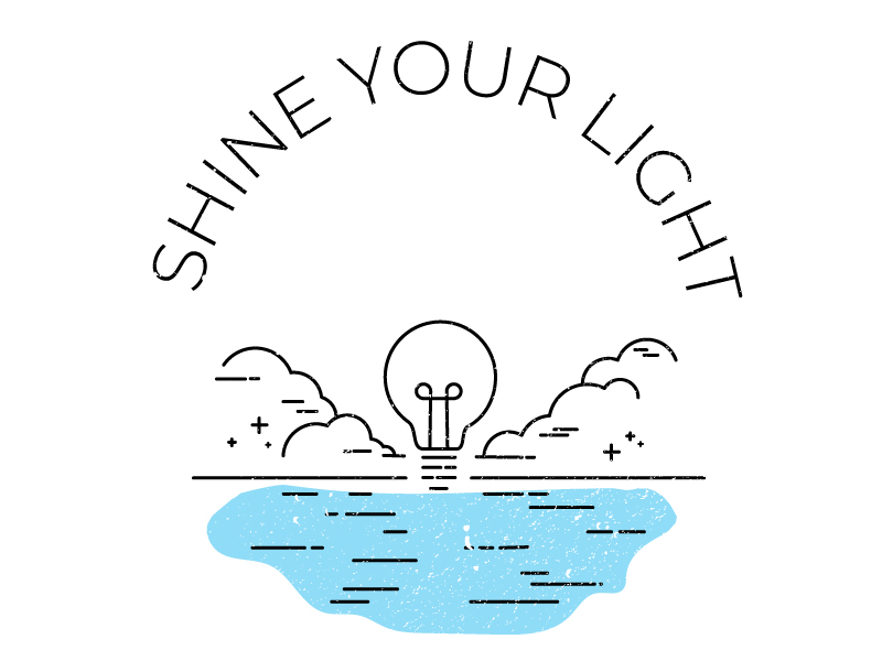 Shine Your Light clouds gif light bulb line drawing